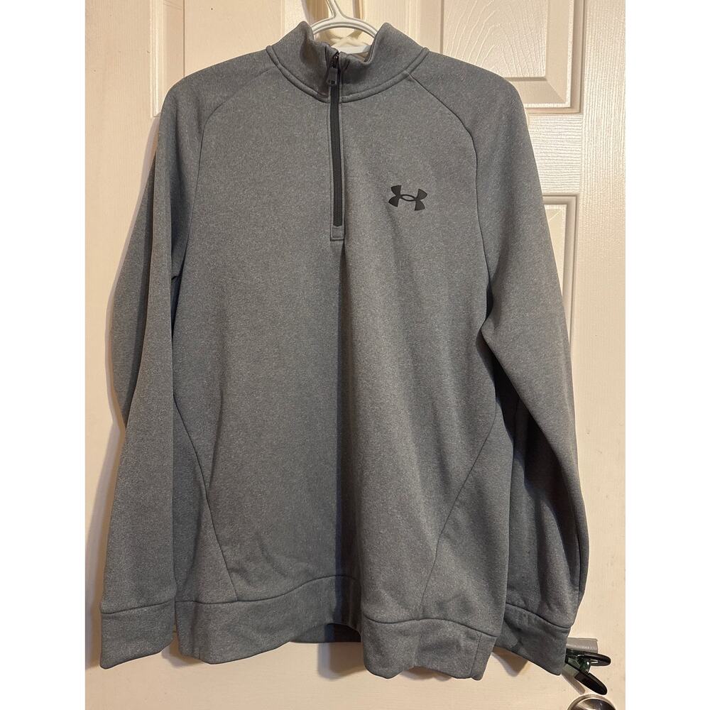 Under Armour Men’s 1/4 Zip Pullover Gray Size Medium Loose Fit